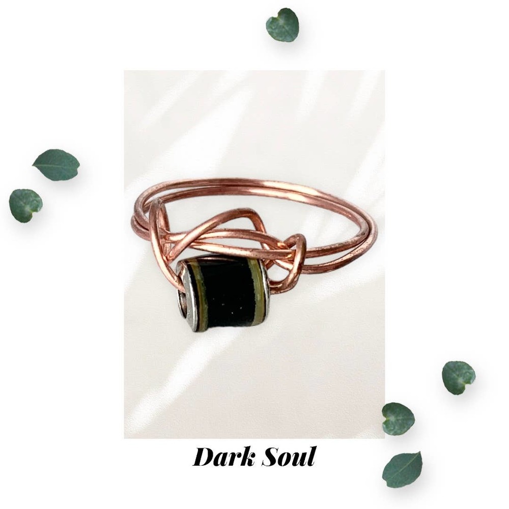 Dark Soul - Copper Wire Ring - Size 7